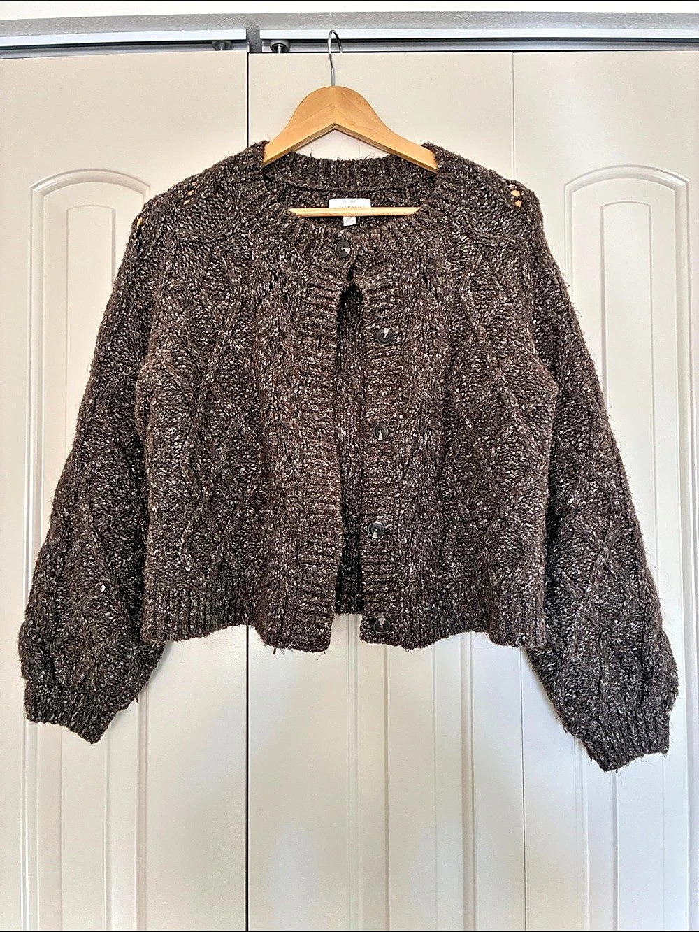 Lucky Brand Brown Knit Cardigan Size Small